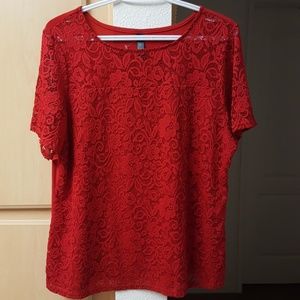KL Lace Front Blouse